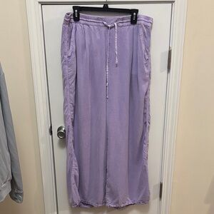 Aerie Lilac Relaxed High Waisted Pants size Large